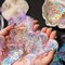 120 Pcs Holographic Glitter Jellyfish Ocean Life Stickers - Transparent Sea Marine Animal Stickers for Junk Journal,Scrapbooking Supplies